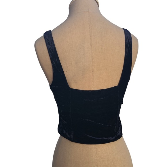 Free People Blue Velvet Corset tank size small - Picture 5 of 12